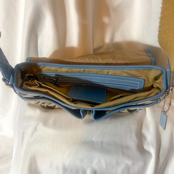 VINTAGE COACH Signature Canvas Crossbody Messenger Bag - Picture 7 of 8